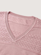 Supersoft Textured Eyelet Trim Pullover