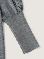 Textured Drop Shoulder Boat Neck Pullover