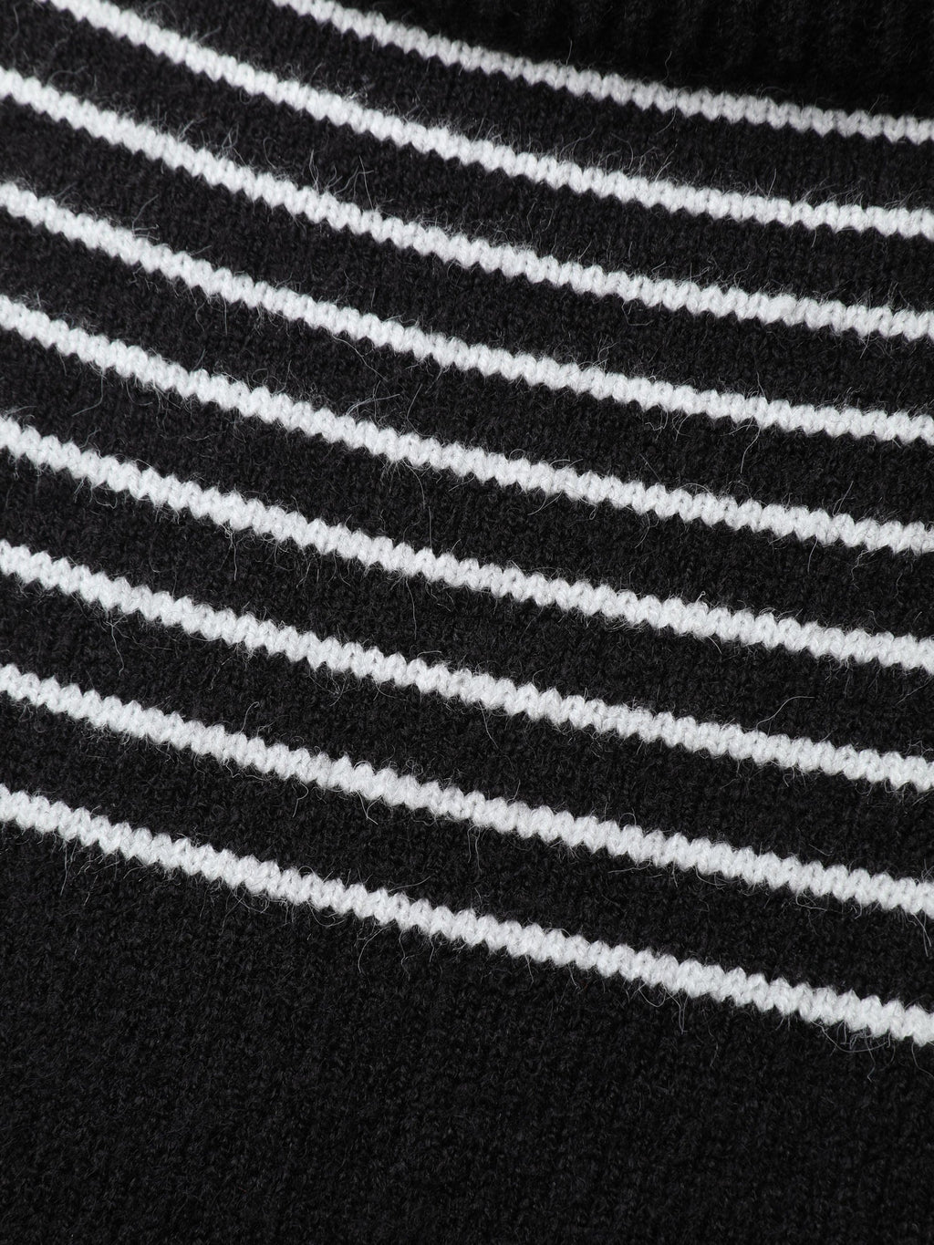 Stripe Boat Neck Balloon Sleeve Pullover