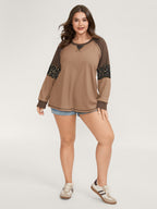 Color Contrast Waffle Knit T-Shirt