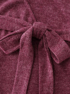 Supersoft Color Blend Knit Belted Midi Dress