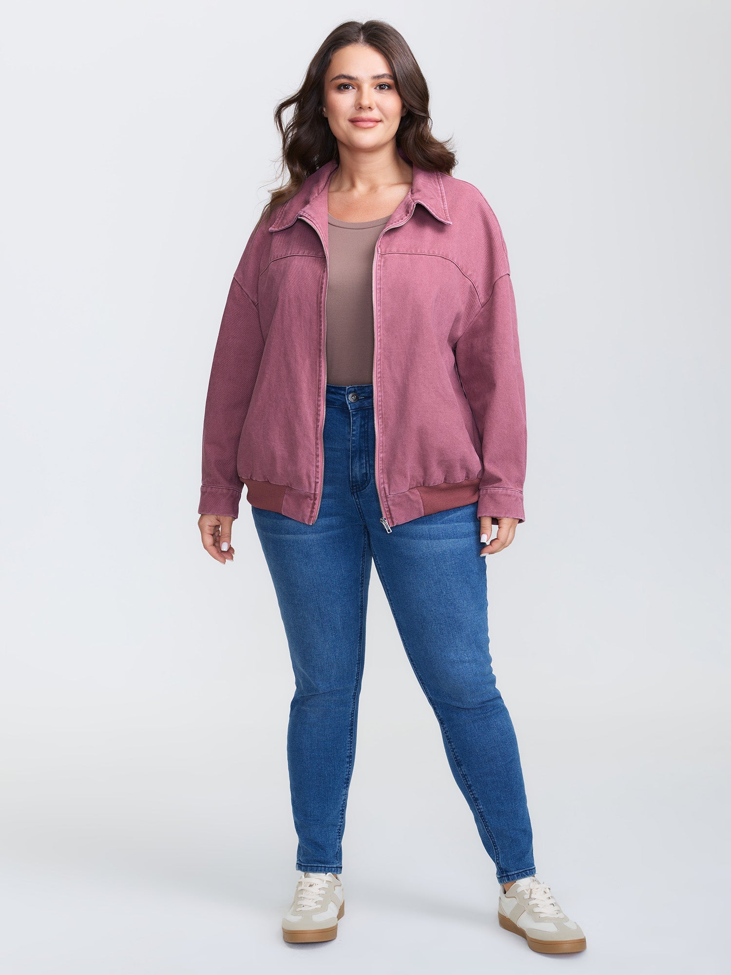 Pure Cotton Washed Zipper Jacket