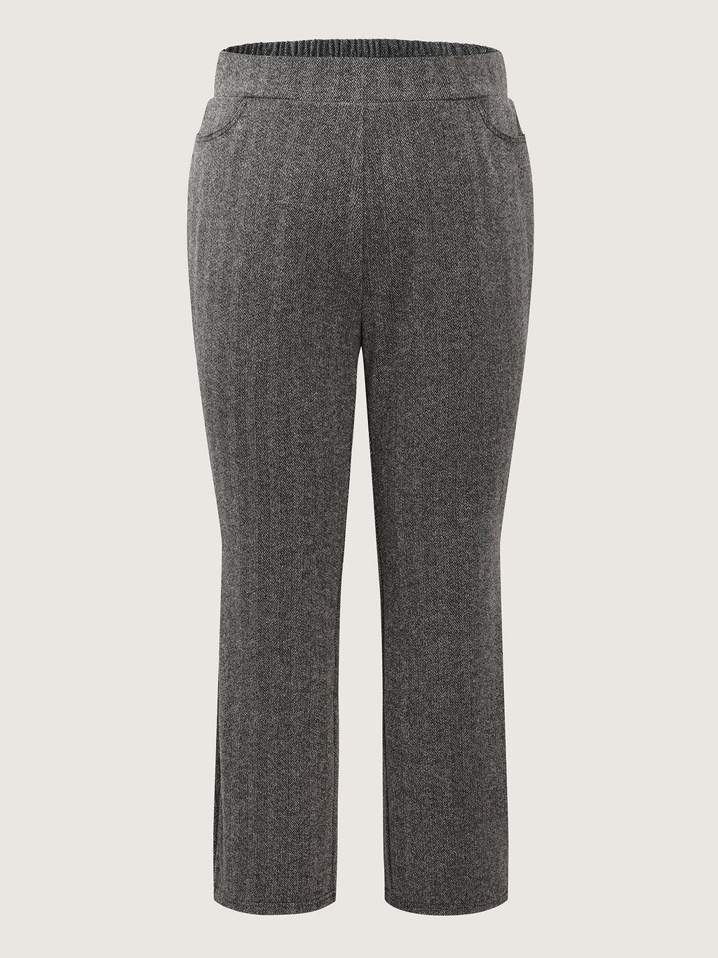 Stretchy Herringbone Pull-On Pants