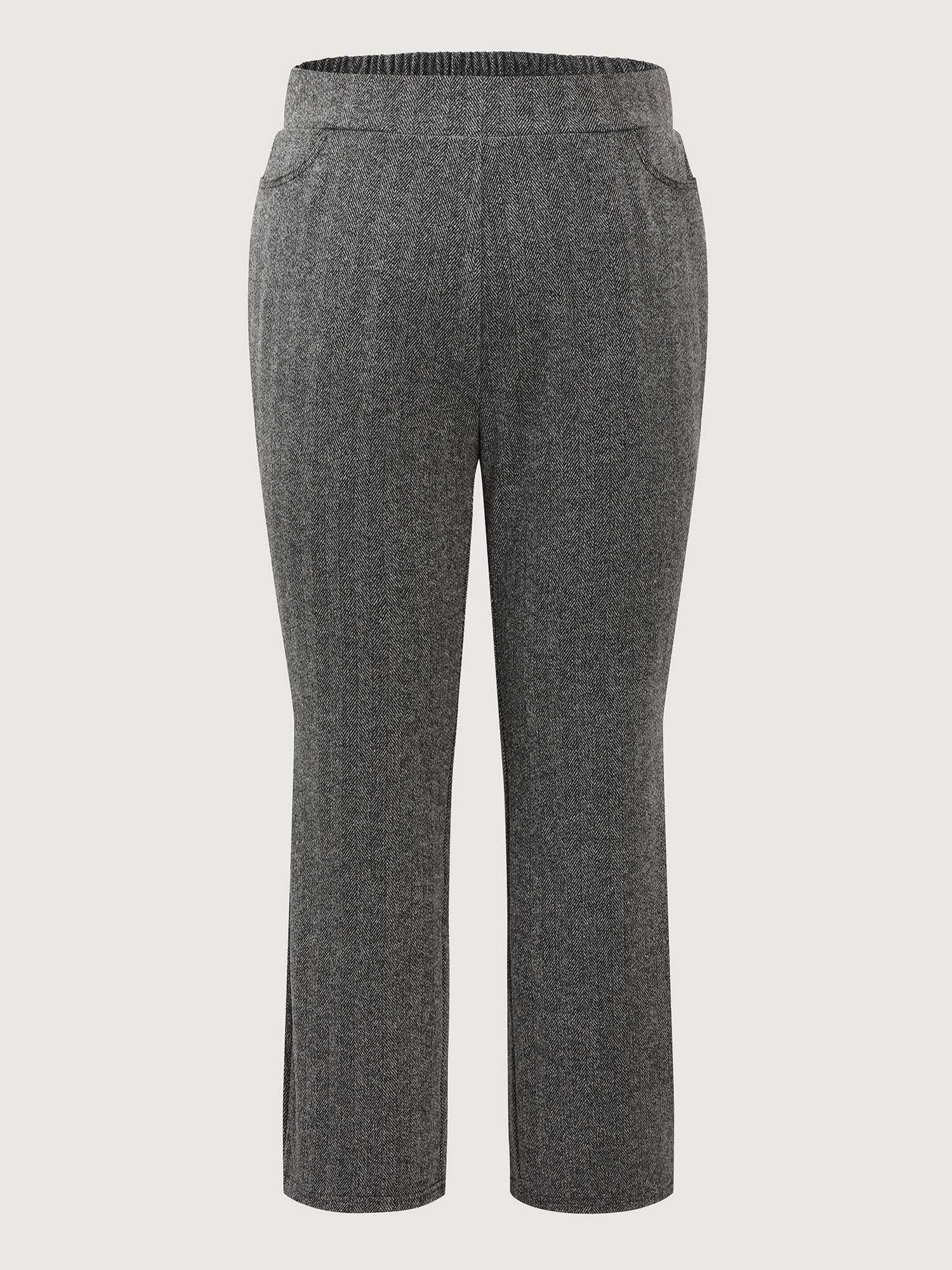 Stretchy Herringbone Pull-On Pants