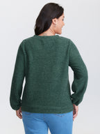 Squirrel Embroidered Button V-Neck Knit Cardigan