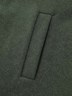 Rolled Button Sleeve Pockets Coat