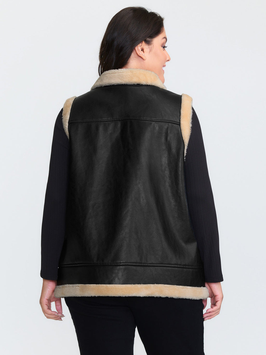 Fuzzy Edges Color Contrast Vest