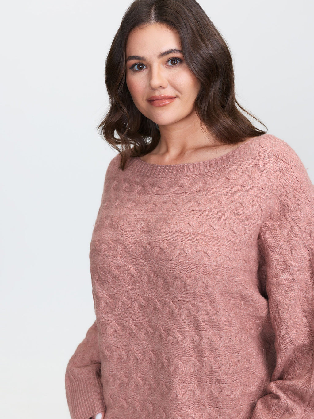 Braided Texture Dolman Sleeve Pullover