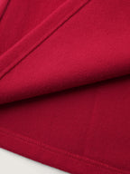 Ruffle Trim Waist-Defining Pockets Coat