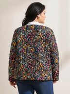 Floral Print Padded Cotton Jacket