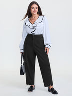 Elastic Back Waistband Pants