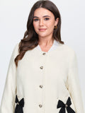 Tweed Bowknot Cropped Coat