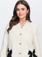Tweed Bowknot Cropped Coat