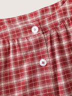 Gingham Ruffled Hem Loungewear Set