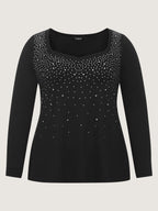 Sequin Stretchy Long Sleeve T-shirt