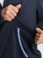 Stretchy Color Contrast Zipper Jacket