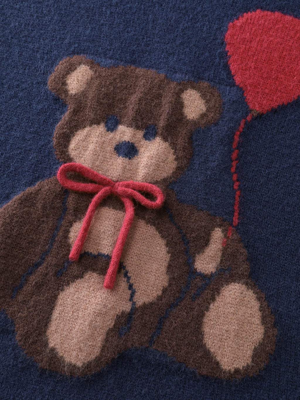 Teddy Bear Balloon Print Pullover