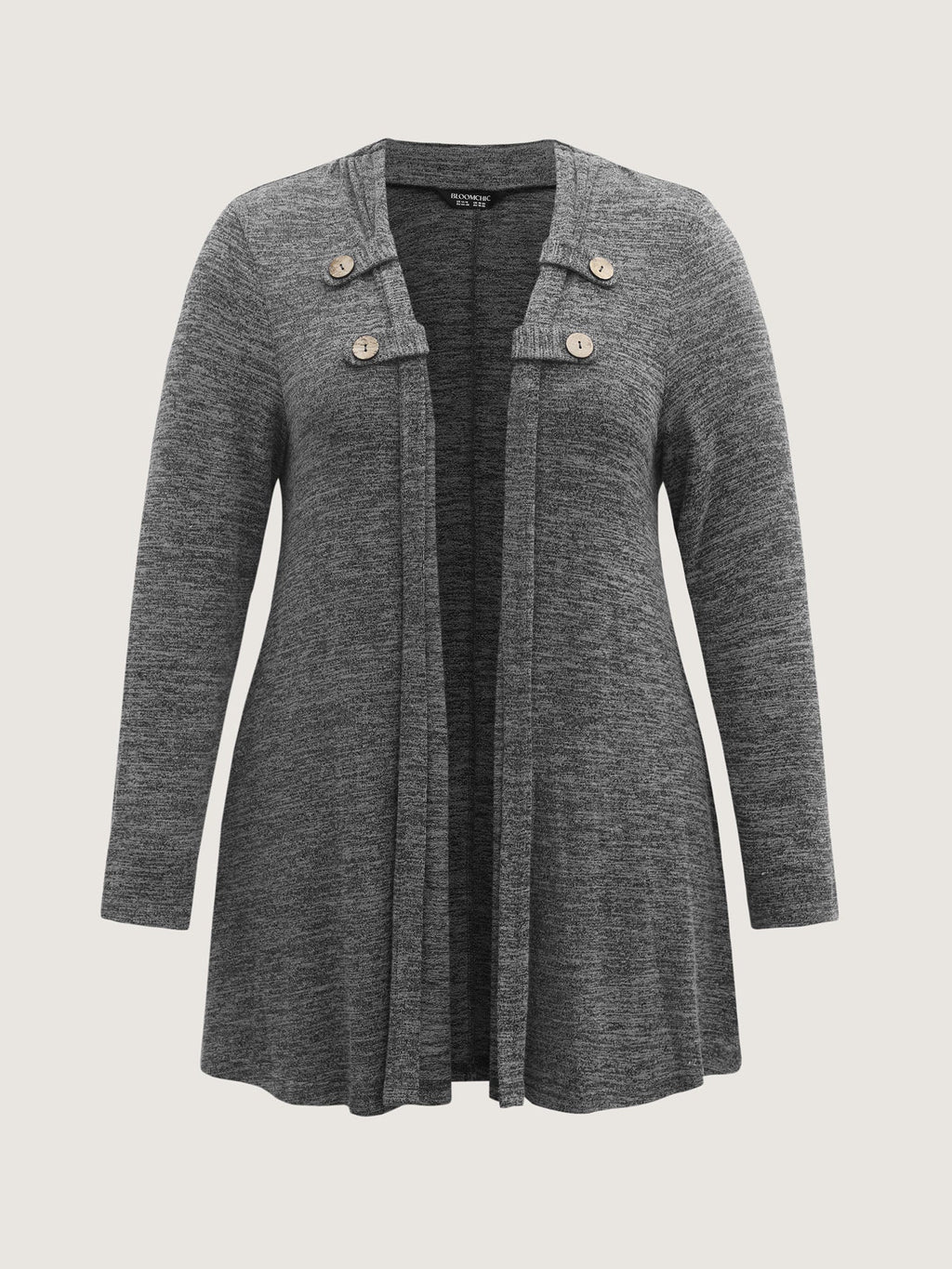 Stretchy Textured Button Detail Jacket