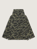 Camouflage Hooded Adjustable Hem Jacket