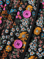 Floral Print Padded Cotton Jacket