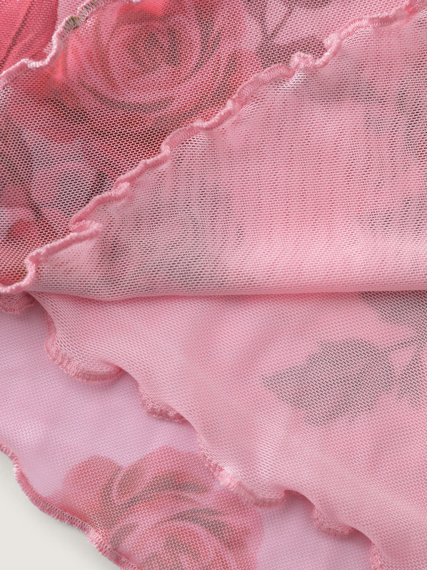 Rosy Romance Sweetheart Neckline Stretchy Blouse