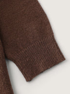 Supersoft Sunflower Pattern Round Neck Pullover