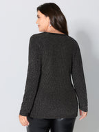 Luxe Feel Button Fitted T-Shirt