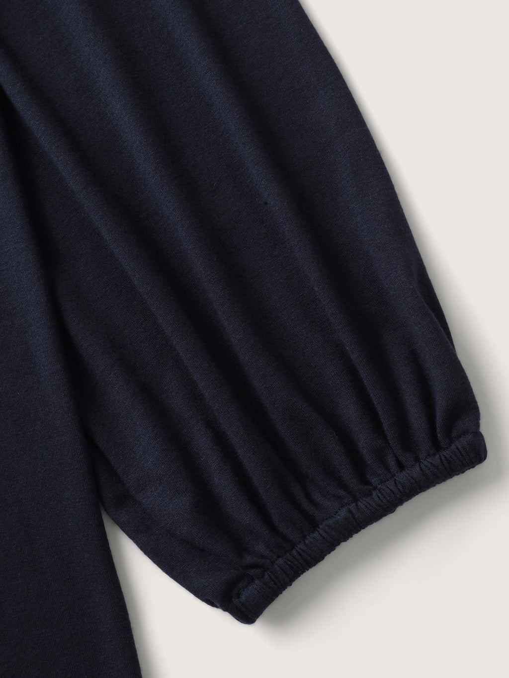 Stretchy Plaid Sleeve Split Neck T-Shirt