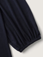 Stretchy Plaid Sleeve Split Neck T-Shirt