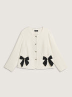 Tweed Bowknot Cropped Coat