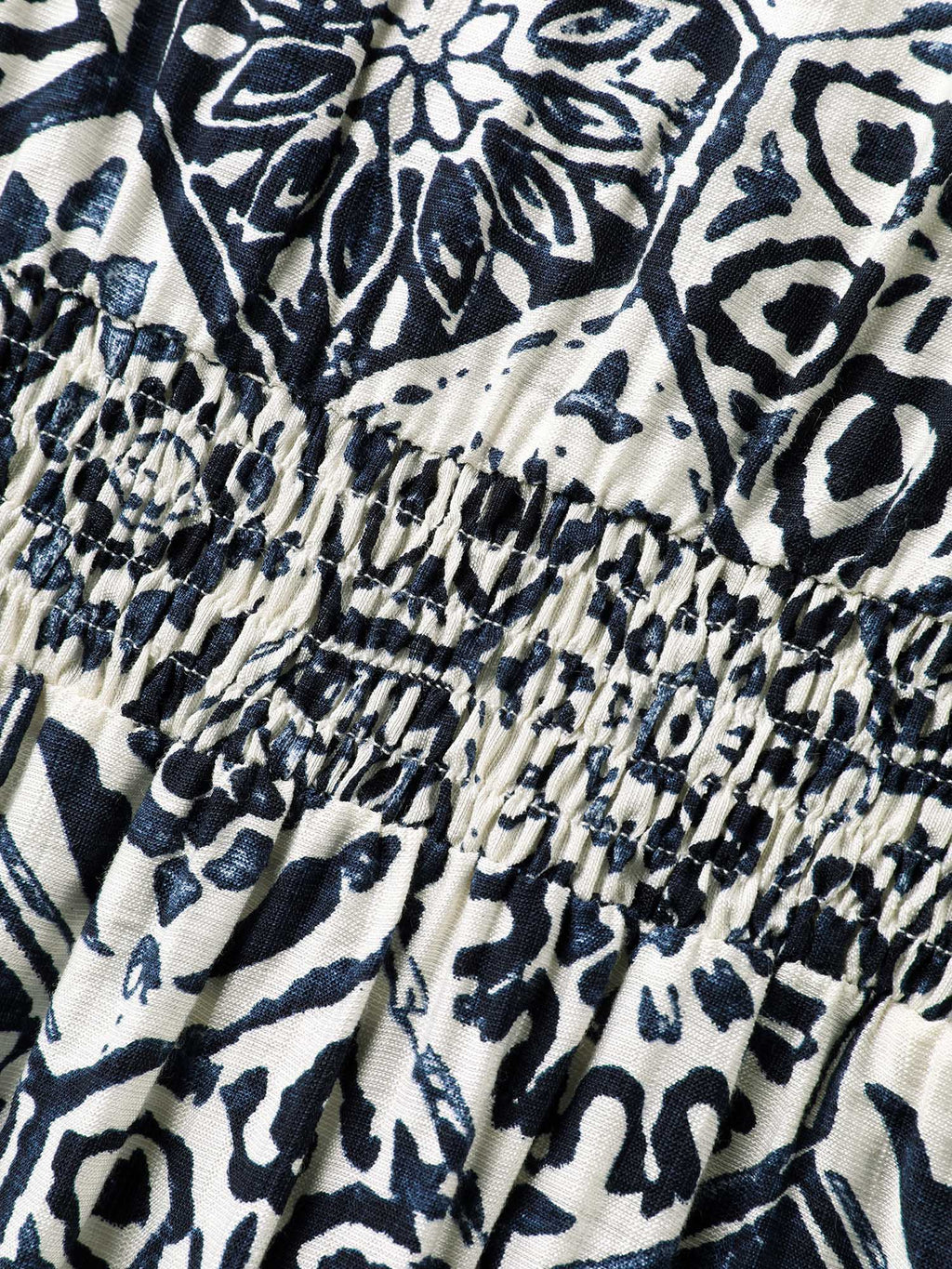 Boho Geometric Print Split Midi Dress