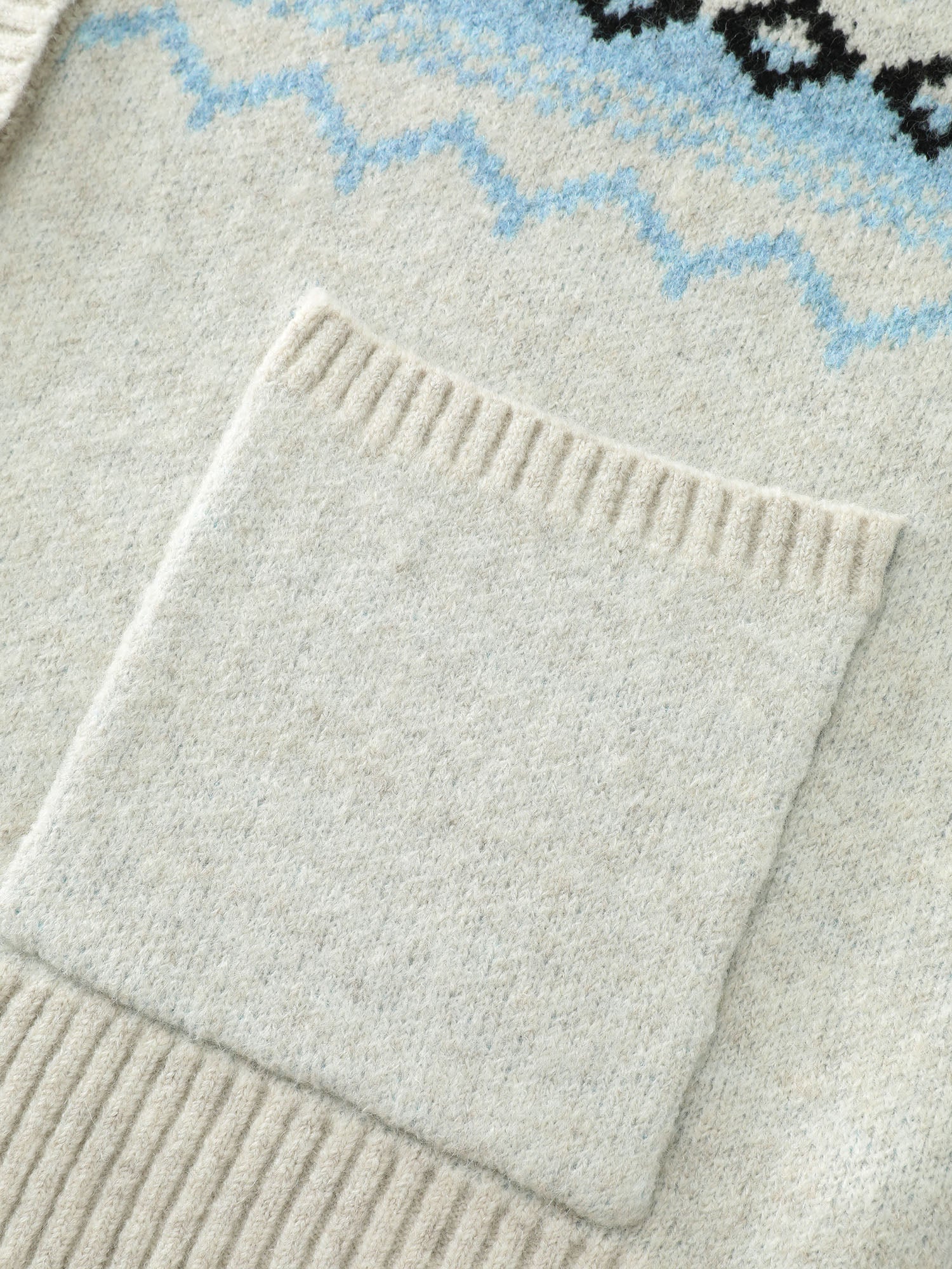 V-Neck Geometric Pattern Button Front Cardigan