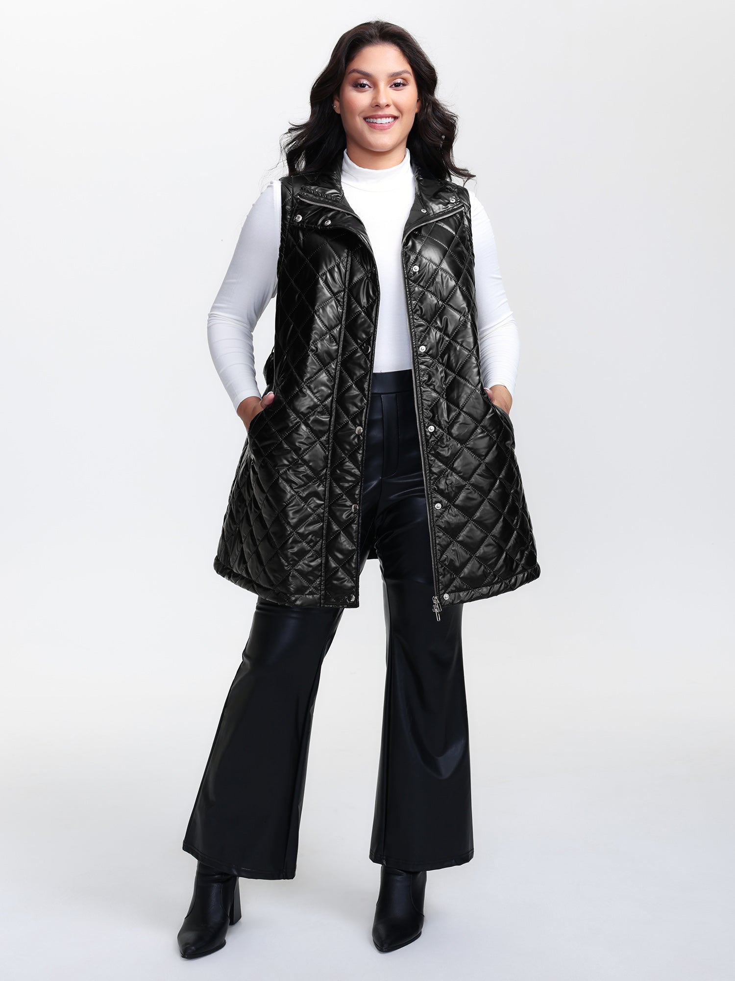 Quilted Cotton Waist-Tie Vest