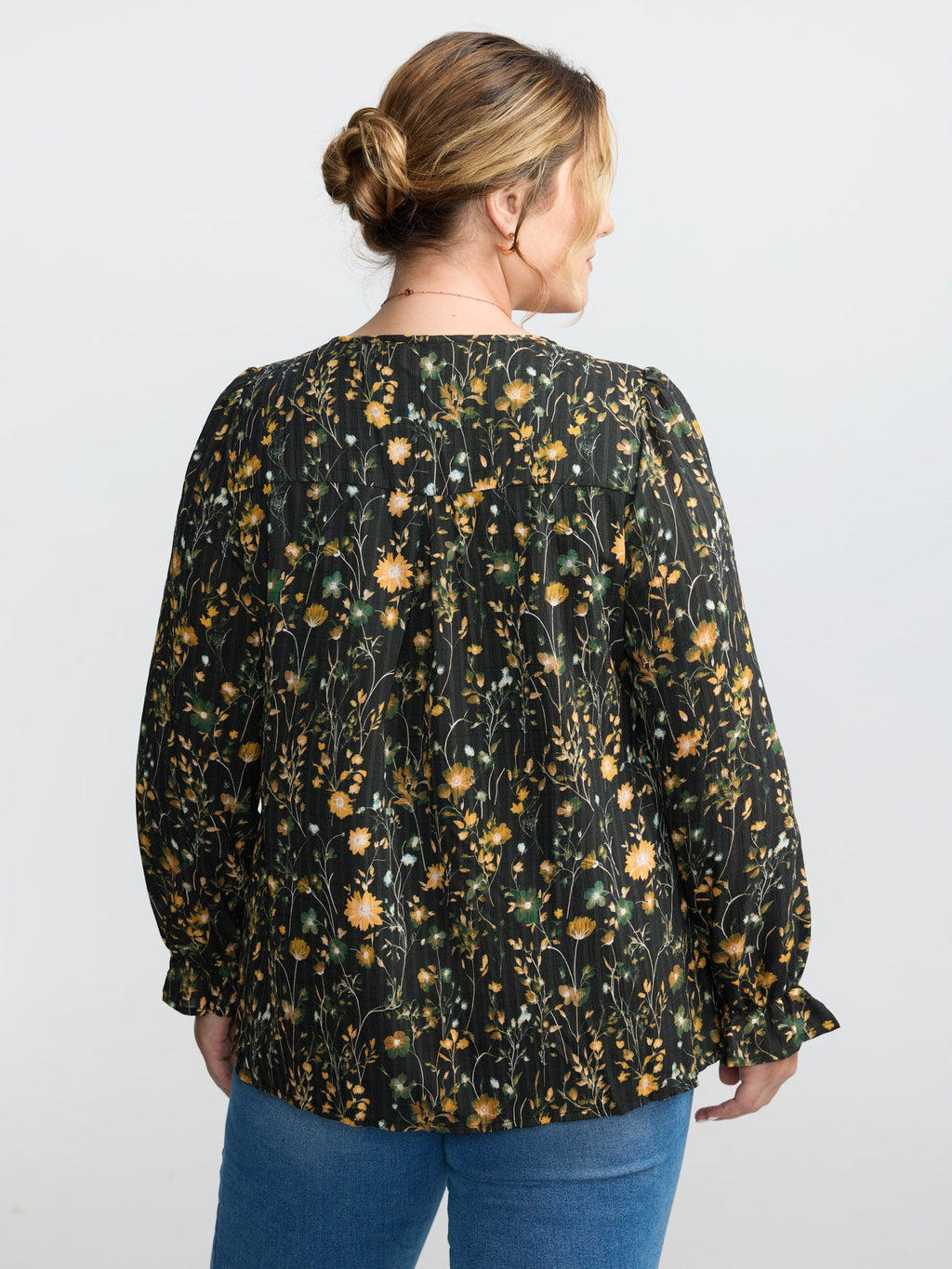 Floral Print Long Sleeve Blouse