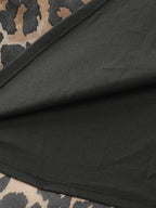 Leopard Print Ruffled Sleeve Blouse