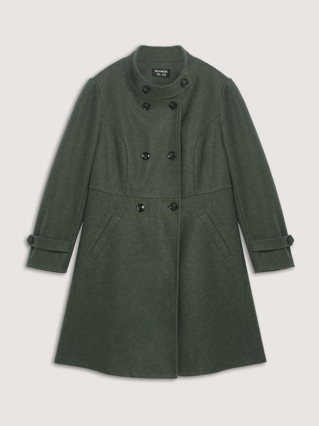Double Button Pocket Solid Coat