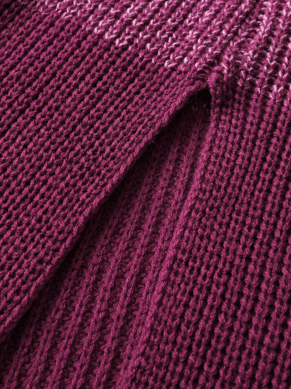 Colorblock Textured Folded Collar Knit Cardigan