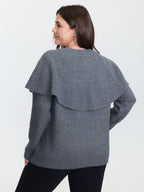 2-In-1 Cape Button Pullover