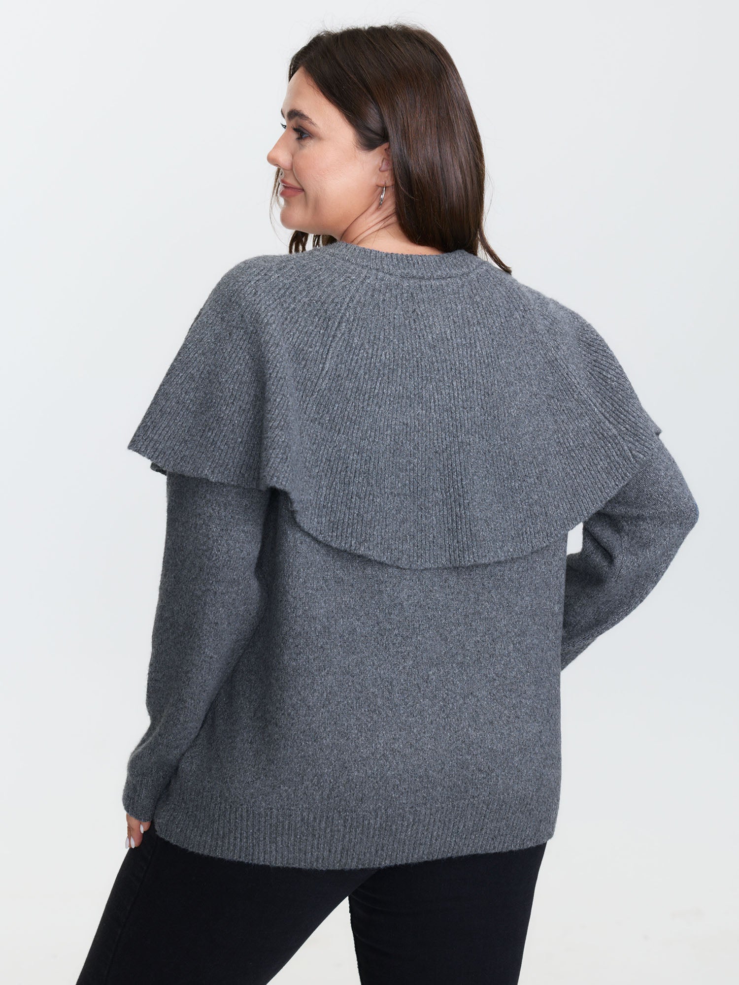 2-In-1 Cape Button Pullover