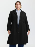 Notched Collar Cinched Waist Coat