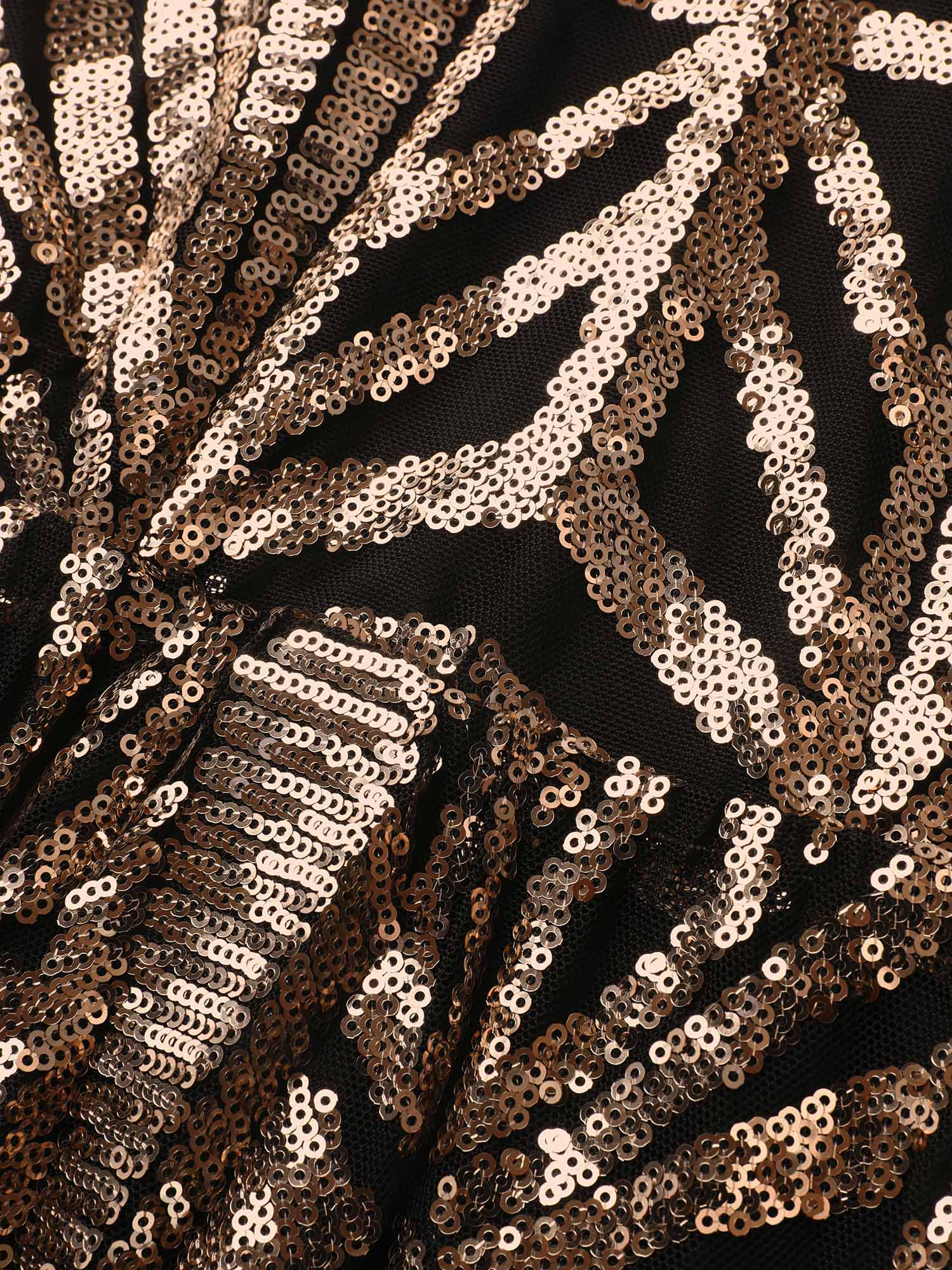 Geometric Sequin Dolman Sleeve Midi Dress