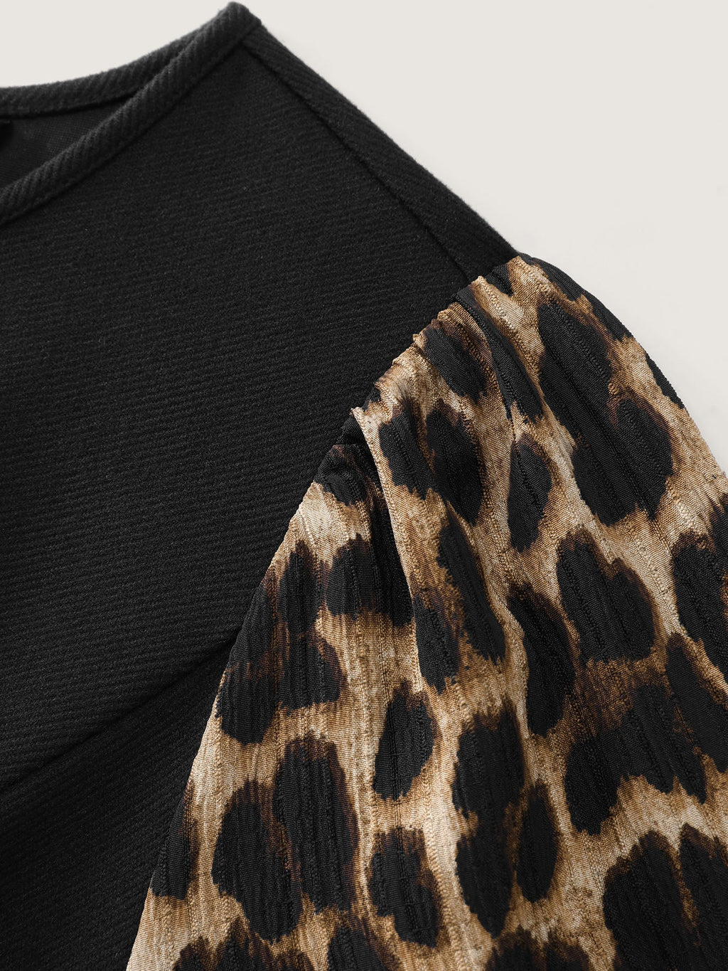 Leopard Print Contrast Belted Pockets Jumpsuit