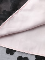 3D Floral Back-Tie Sheer Midi Dress