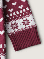 Supersoft Reindeer Holiday Print Round Neck Pullover