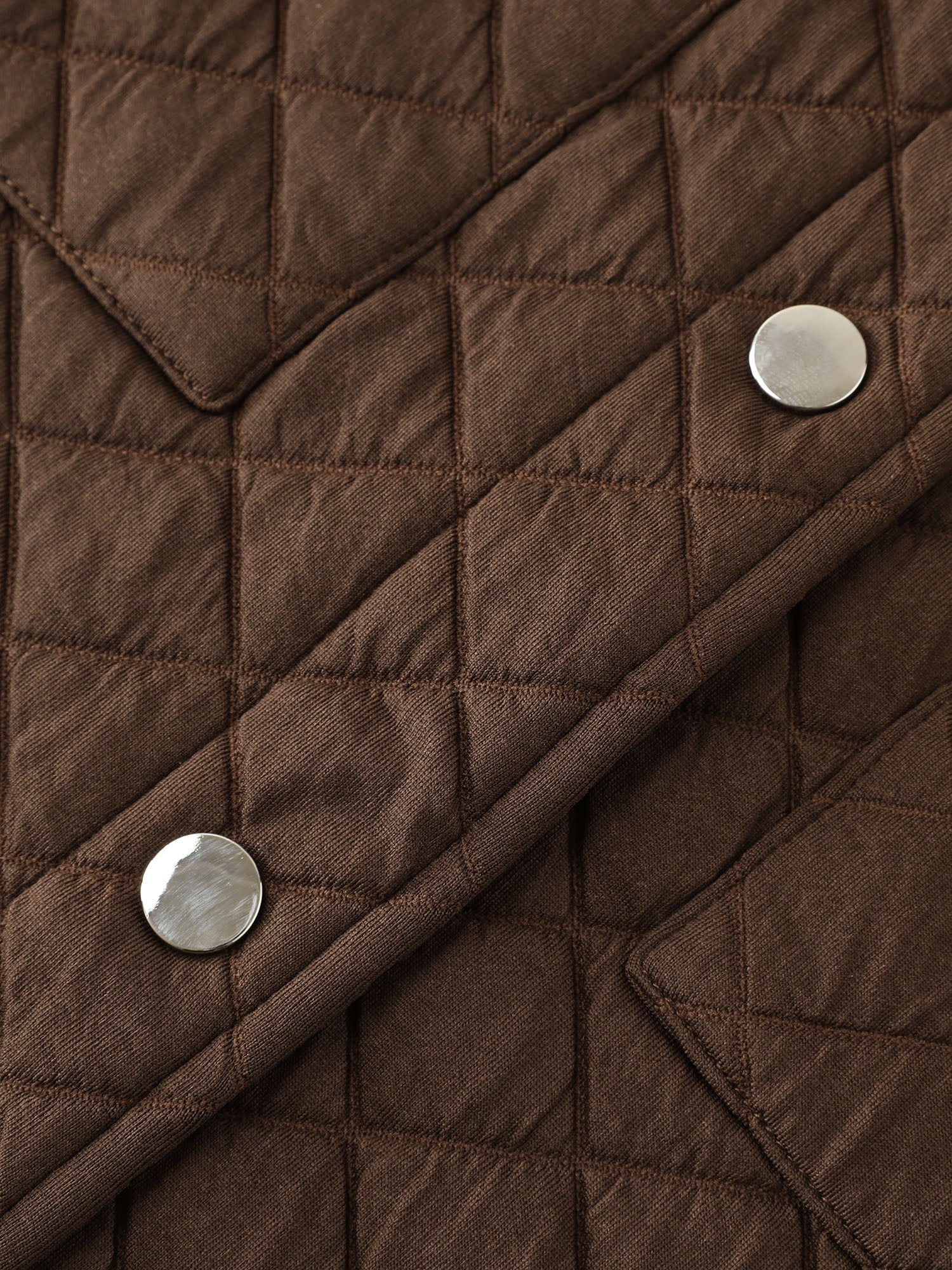 Quilted Chest Pockets Button Vest