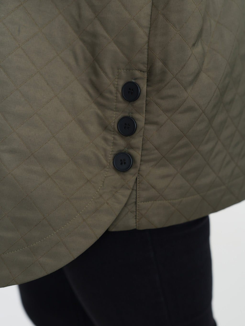Quilted Button-Front Solid Coat