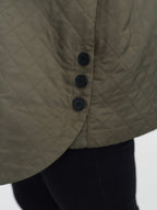 Quilted Button-Front Solid Coat