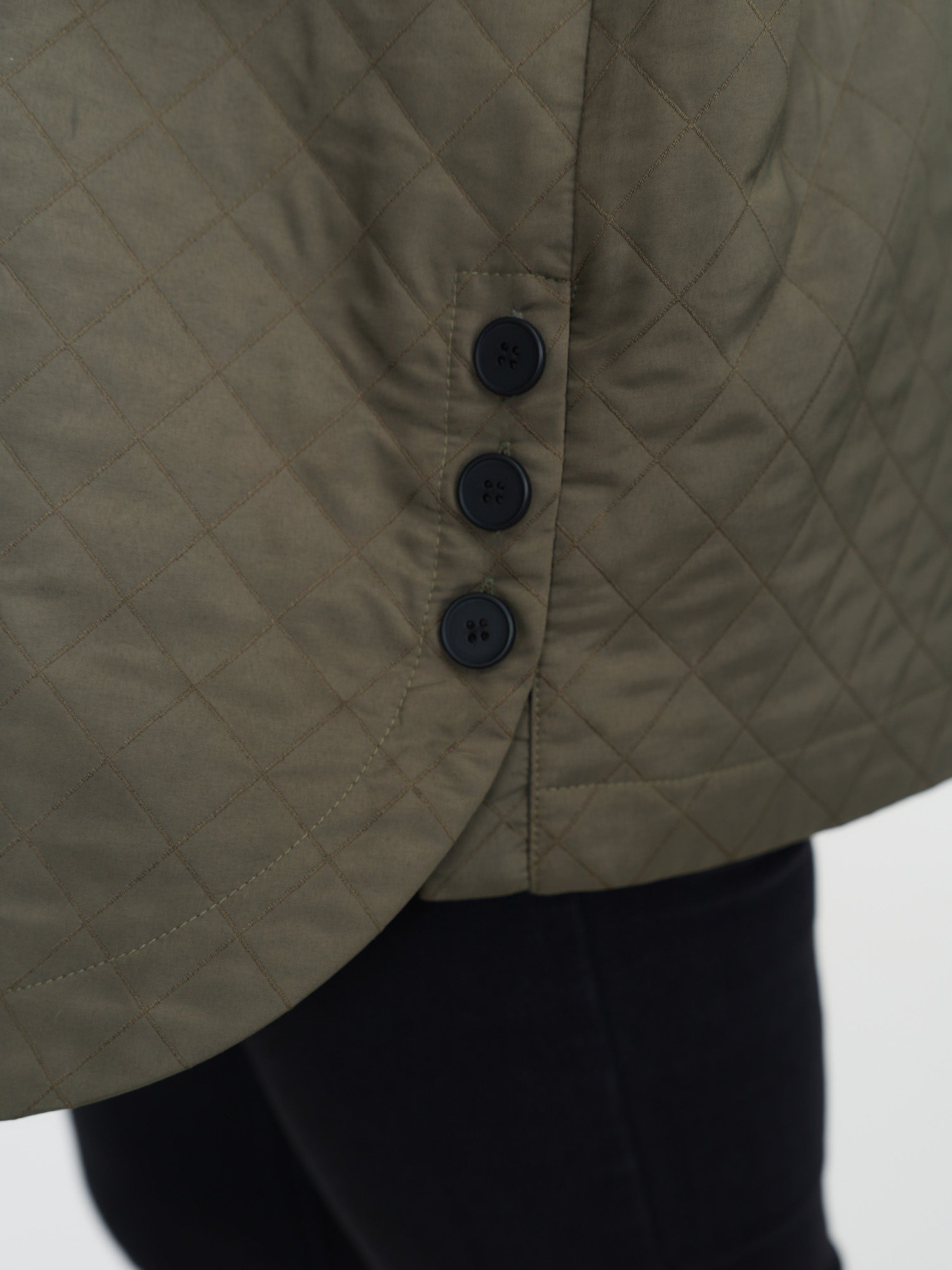Quilted Button-Front Solid Coat