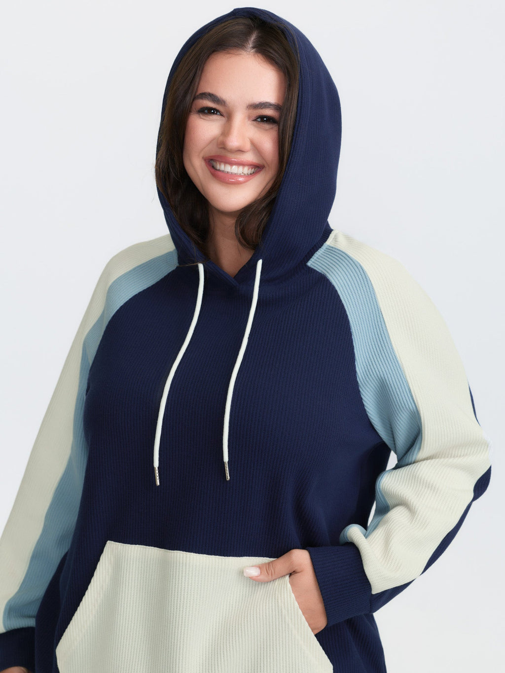Colorblock Cozy Raglan Sleeve Hoodie