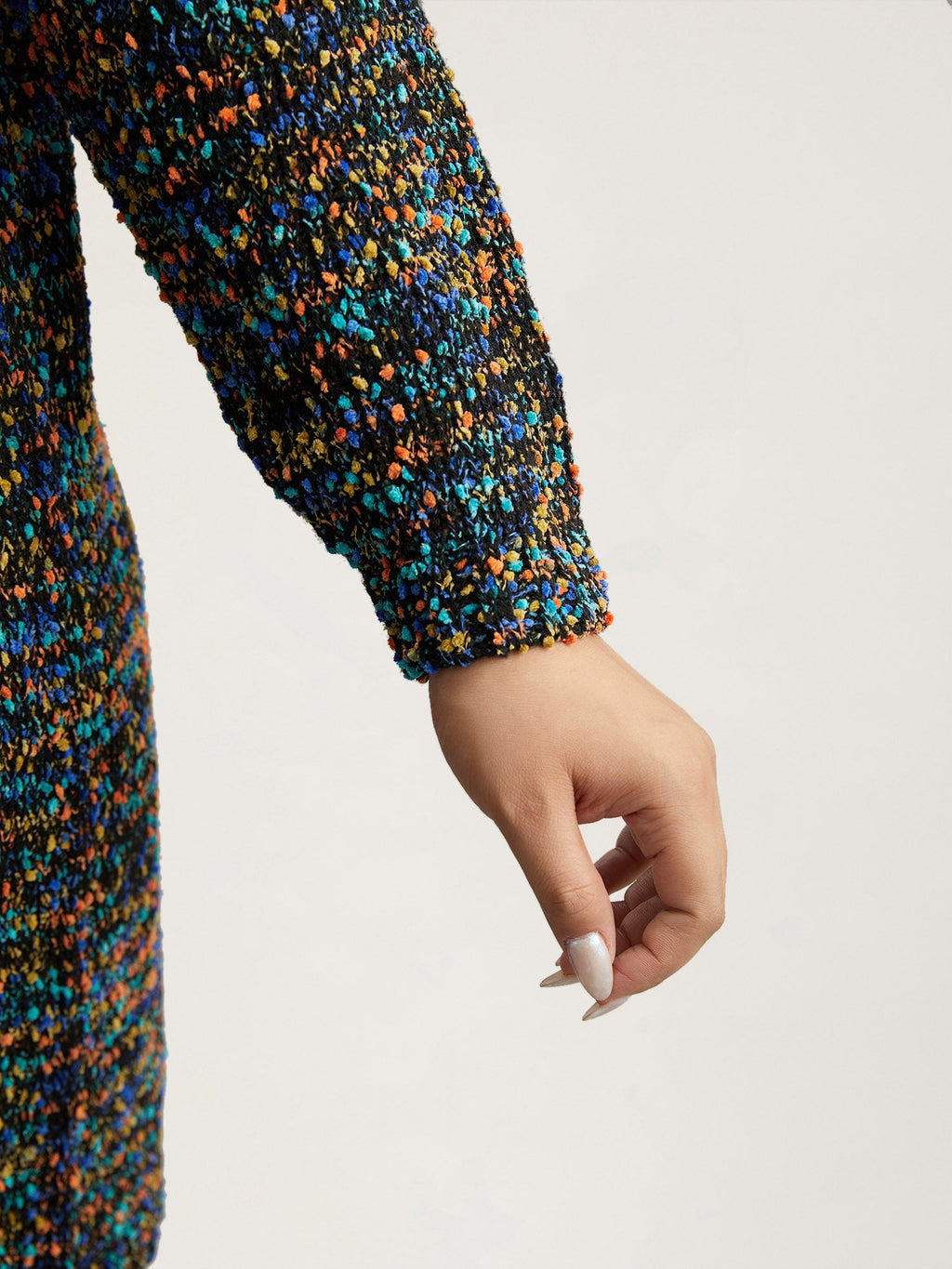 Color Textured Open Front Cardigan